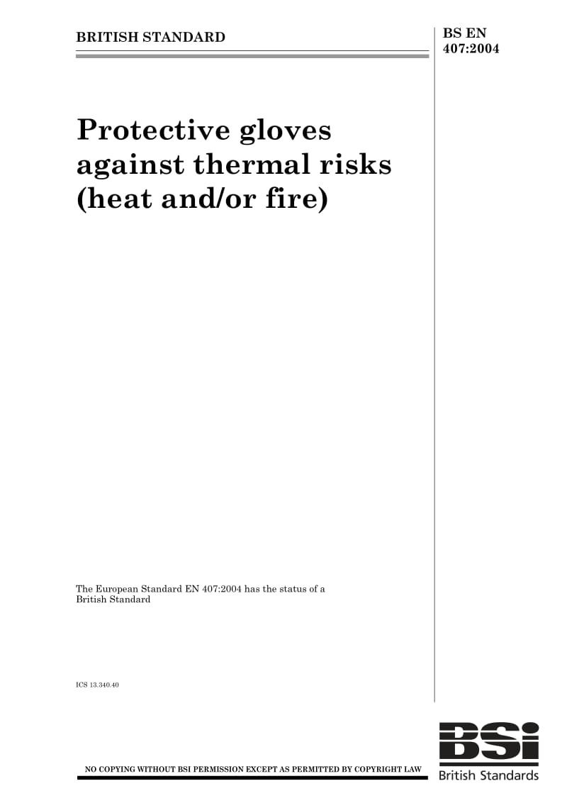 BS EN 407-2004 Protective gloves against thermal risks.pdf_第1页