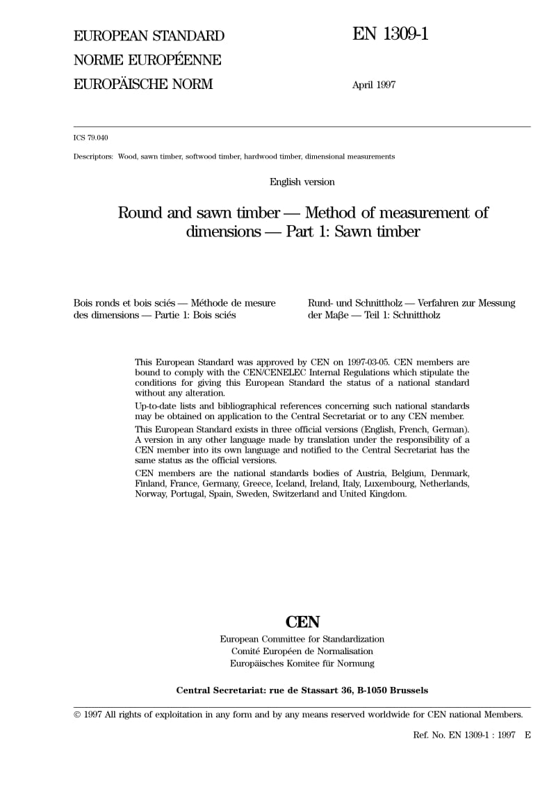 BS EN 1309-1-1997 圆木和锯木.尺寸测量方法.第1部分锯木.pdf_第3页