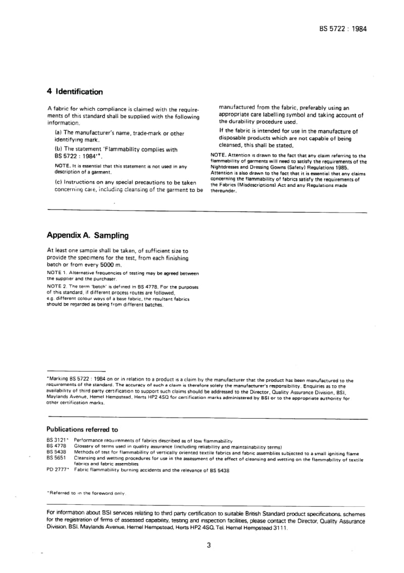 BS 5722-1984 睡衣与晨衣用织物与织物制品的可燃性规范.pdf_第3页