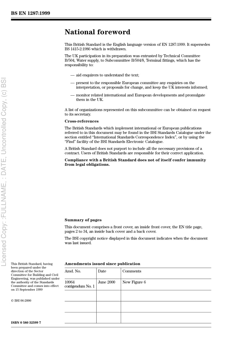 BS EN 1287-1999 Sanitary tapware-low pressure thermostatic mixing valves-General thchnical specifications.pdf_第2页