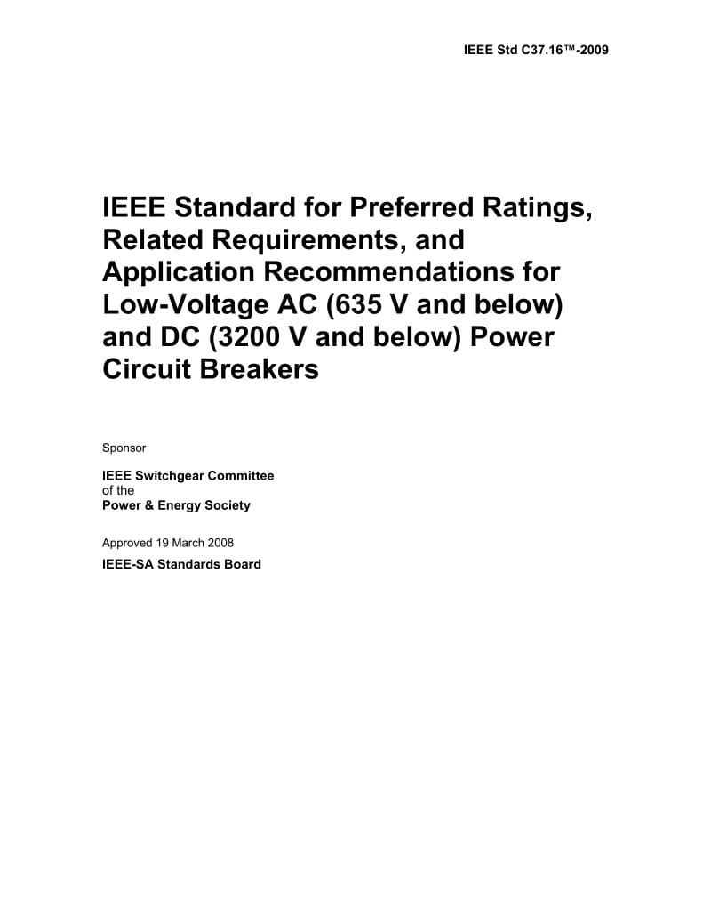 IEEE Std C37.16-2009 IEEE Standard for Preferred Ratings, Related Requirements, and Application Recommendations for.pdf_第3页