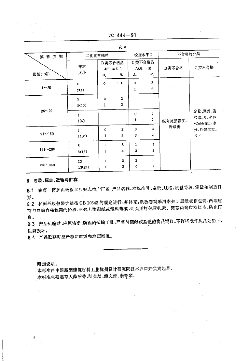 JC-T 444-1991(96) 建筑用草板护面纸板.pdf.pdf_第3页