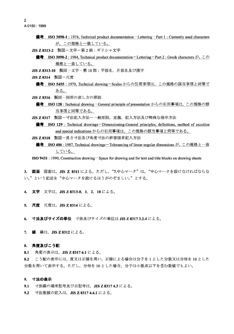 JIS A0150-1999 建筑制图通则.pdf.pdf_第3页