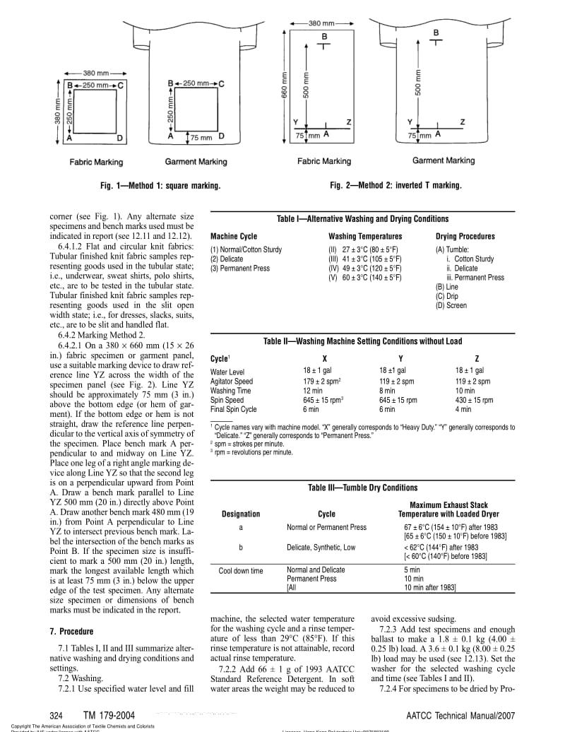 AATCC 179-2004 织物和成衣经家庭洗涤的纬斜扭曲性能1.pdf_第2页