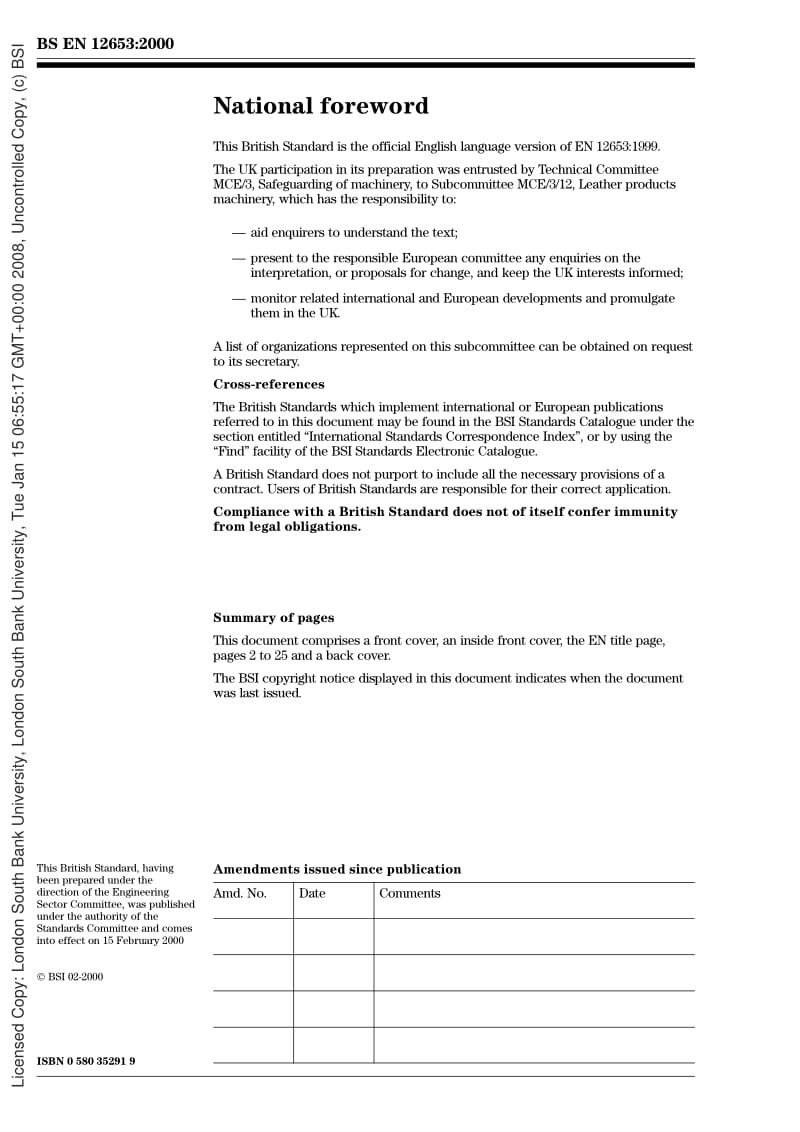 BS EN 12653-2000 Footwear, leather and imitation leather manufacturing machines - Nailing machines - Safety requirements.pdf_第2页