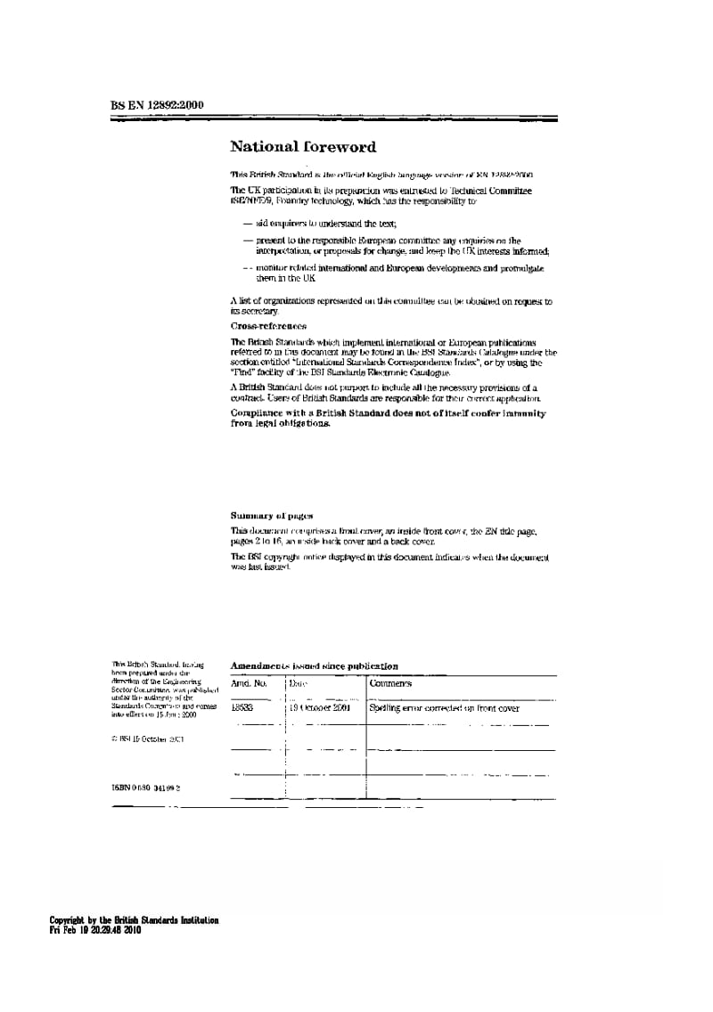 BS EN 12892-2000 铸造.漏泡铸造过程用铸模生产设备1.pdf_第2页