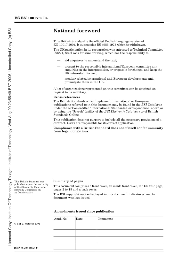 EN 10017-2004 拉制和或冷轧用非合金钢棒材　尺寸和公差.pdf_第2页