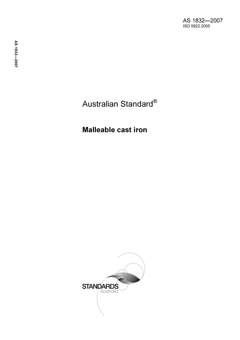 AS 1832-2007 Malleable cast iron.pdf_第1页