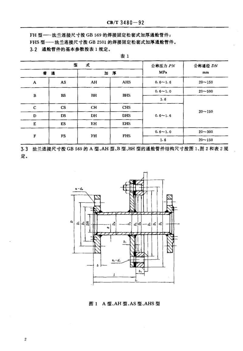 64101钢通舱管件 标准 CB T 3480-1992.pdf_第3页