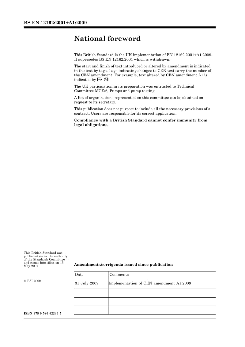 BS EN 12162-2001+A1-2009 液体泵的安全要求.水压试验程序.pdf_第2页