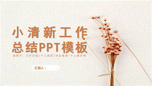 小清新文艺简洁工作总结PPT模板 .pptx