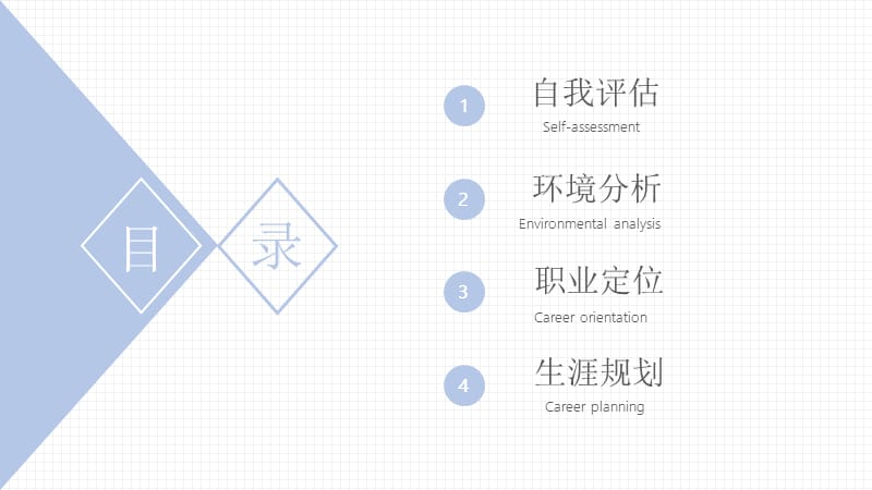 蓝色简约大学生职业生涯规划PPT模板.pptx_第2页