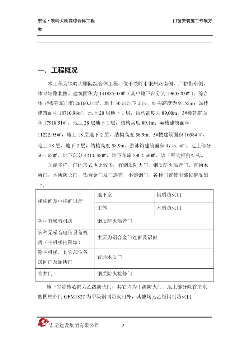 大剧院综合体工程门窗安装施工方案.doc_第2页