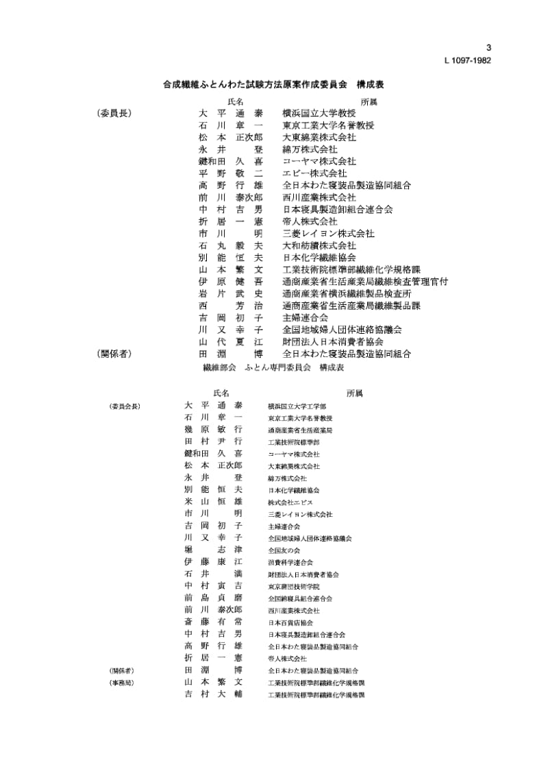 【JIS日本标准】JIS L1097-1982 Testing methods for synthetic fibre wadding.pdf_第3页