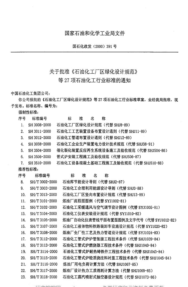 [石油化工标准]-SHT 3104-2000 石油化工仪表安装设计规范.pdf_第3页