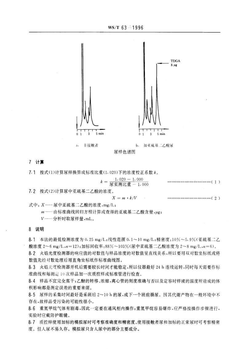 [卫生标准]-WST 63-1996 尿中亚硫基二乙酸的气相色谱测定方法.pdf_第3页