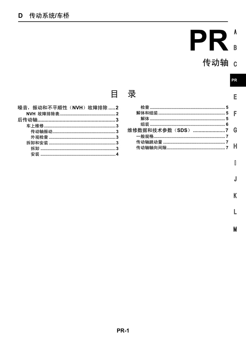 日产E25维修手册-PR.pdf_第1页