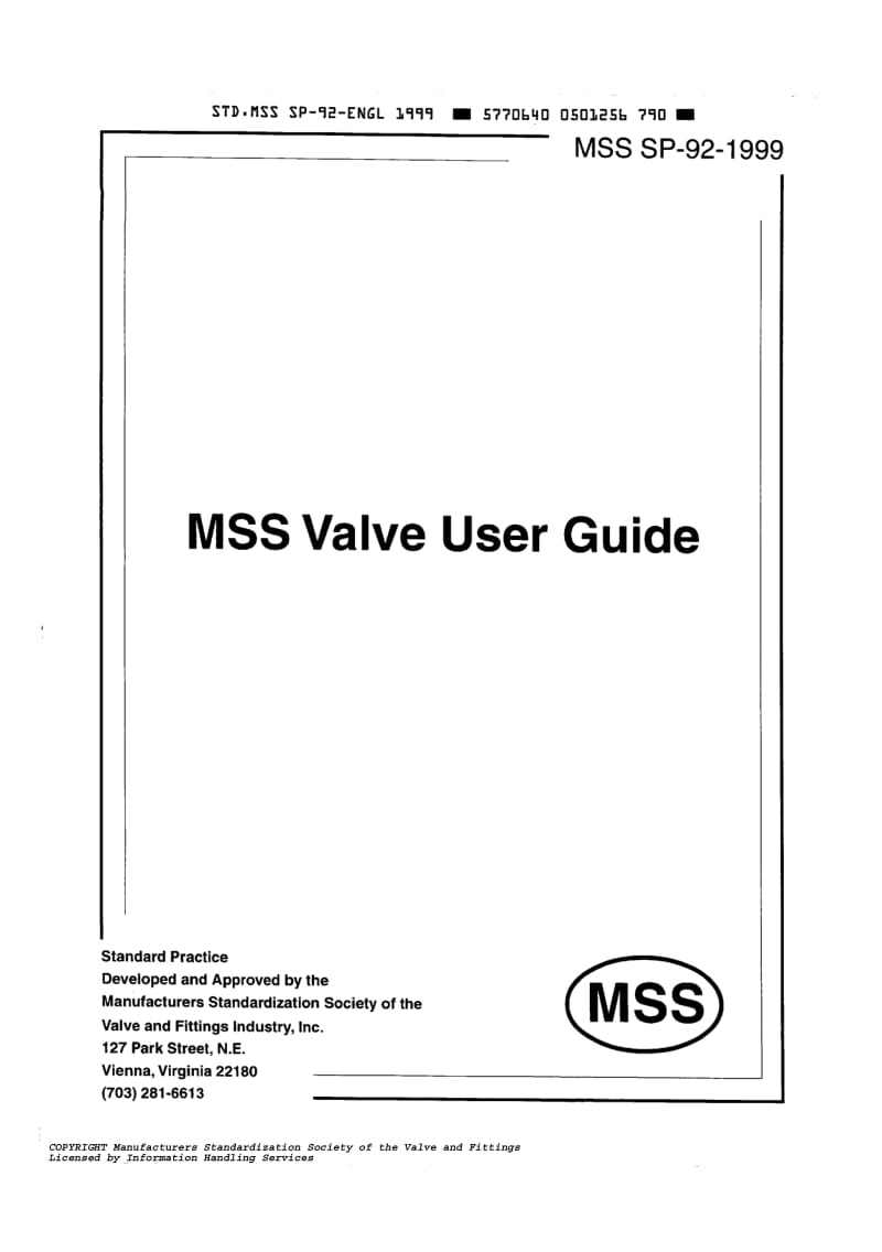 MSS SP-92-1999 MSS Valve User Guide.pdf_第1页