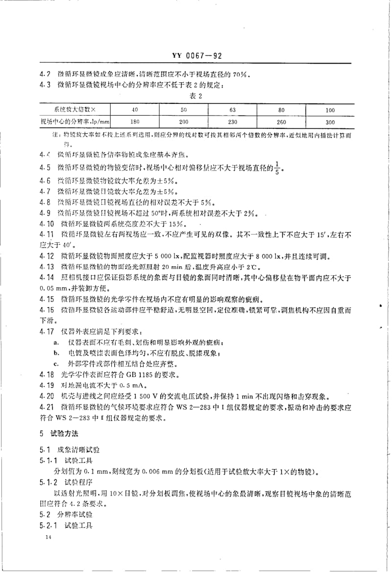 YY 0067-1992 微循环显微镜.pdf_第2页