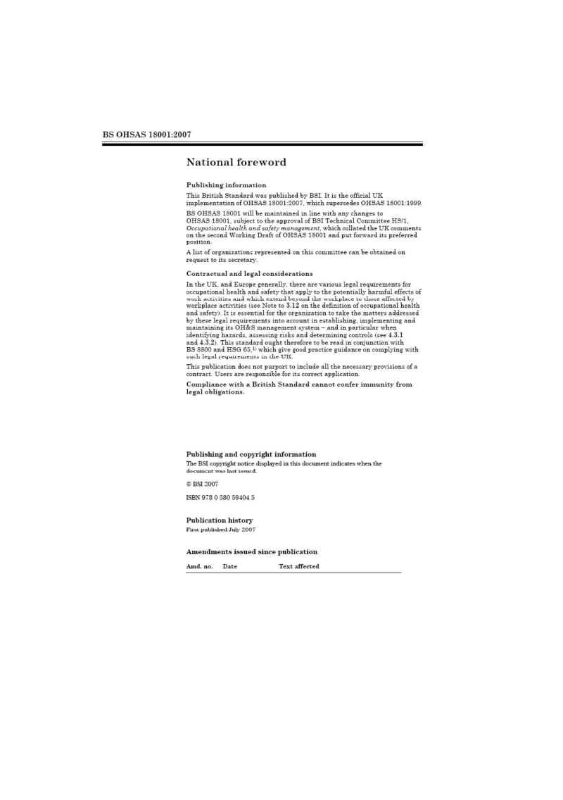 OHSAS 18001-2007 Occupational health and safetymanagement systems – Requirements.pdf_第2页