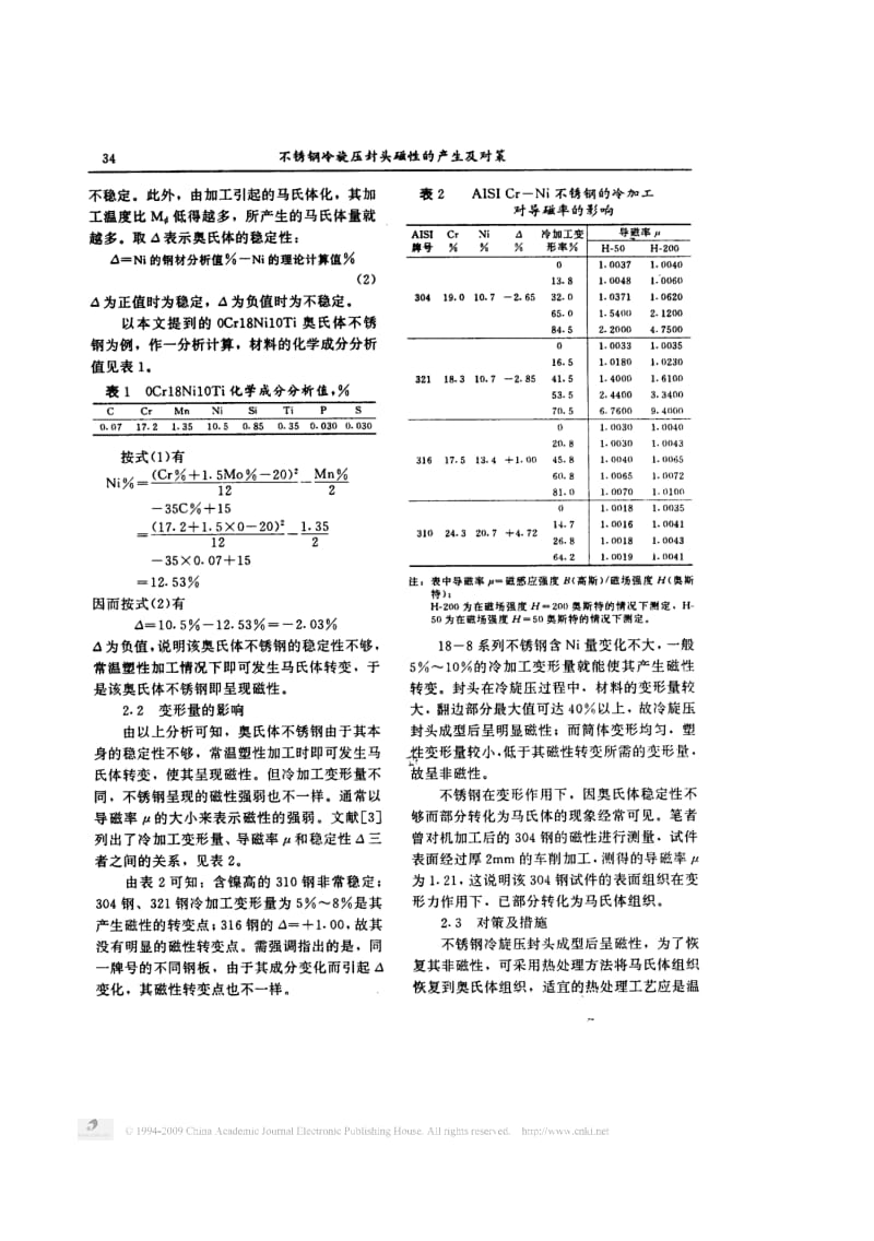 不锈钢冷旋压封头磁性的产生及对策.pdf_第2页