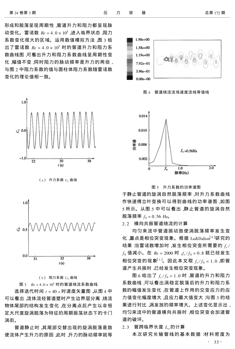 均匀流中悬空管道横向共振的数值分析.pdf_第3页