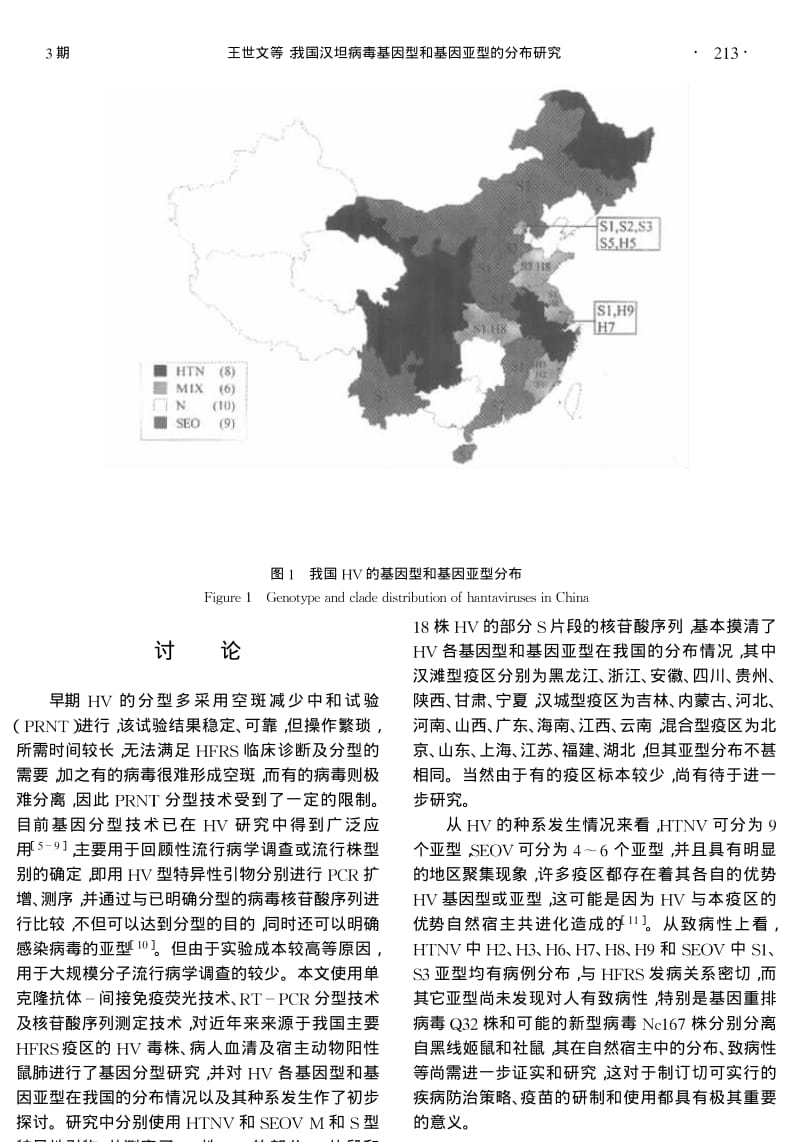 我国汉坦病毒基因型和基因亚型的分布研究.pdf_第3页