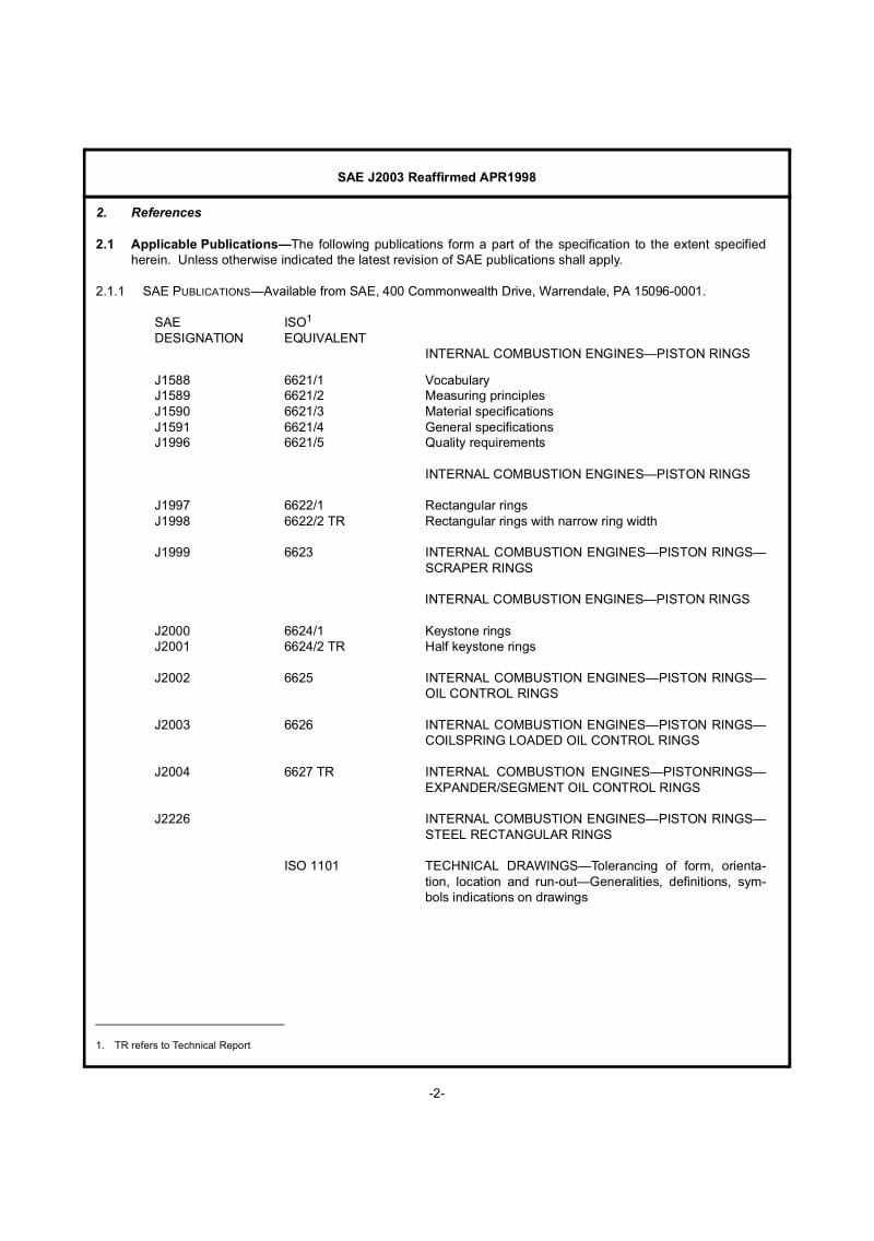 SAE J2003-1998 内燃机.活塞环.螺旋弹簧定位的护油环.pdf_第2页