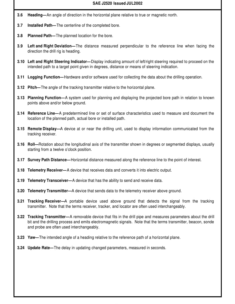 SAE J2520-2002 Classification, Nomenclature, and Specification Definitions for Directional Drilling Tracking Equipment.pdf_第2页