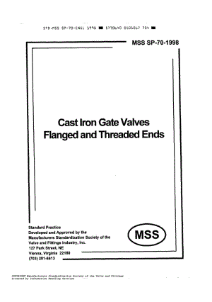 MSS SP-70-1998 法兰端和螺纹端铸铁闸阀.pdf