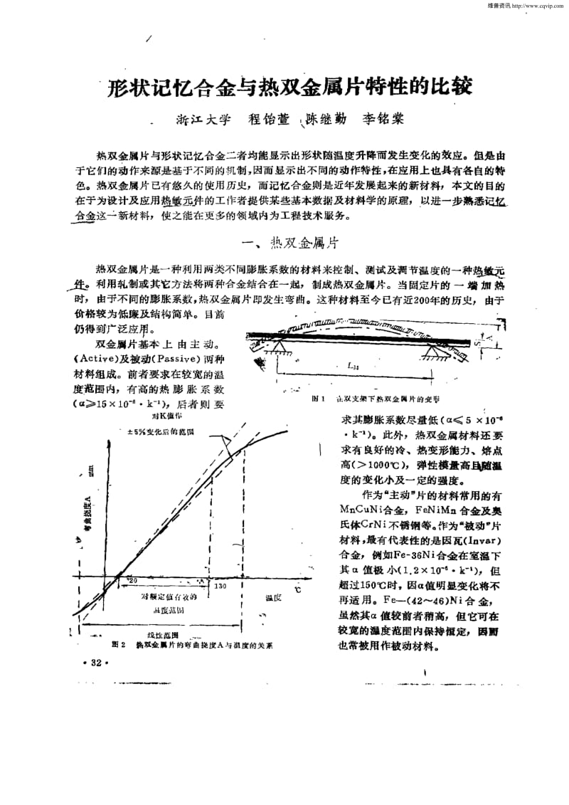 形状记忆合金与热双金属片特性的比较.pdf_第1页