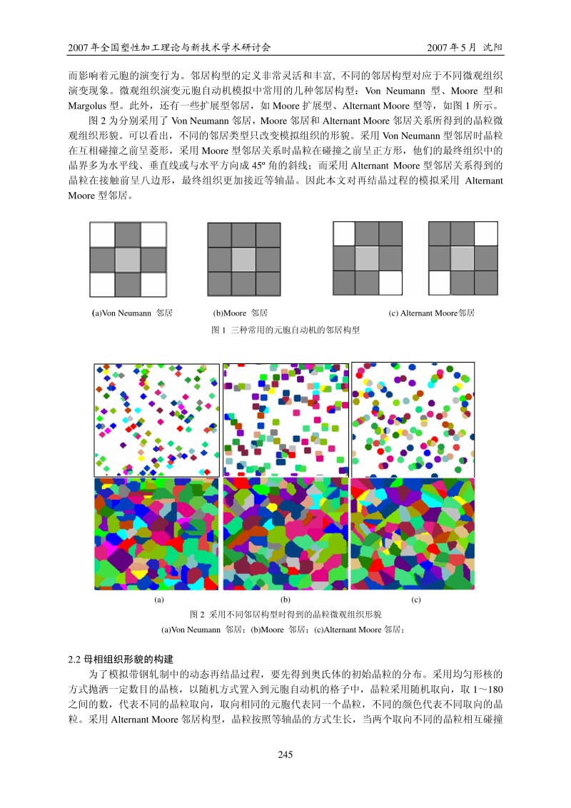 热压带钢动态再结晶行为的元胞自动机模拟－全国轧钢会议07.pdf_第2页