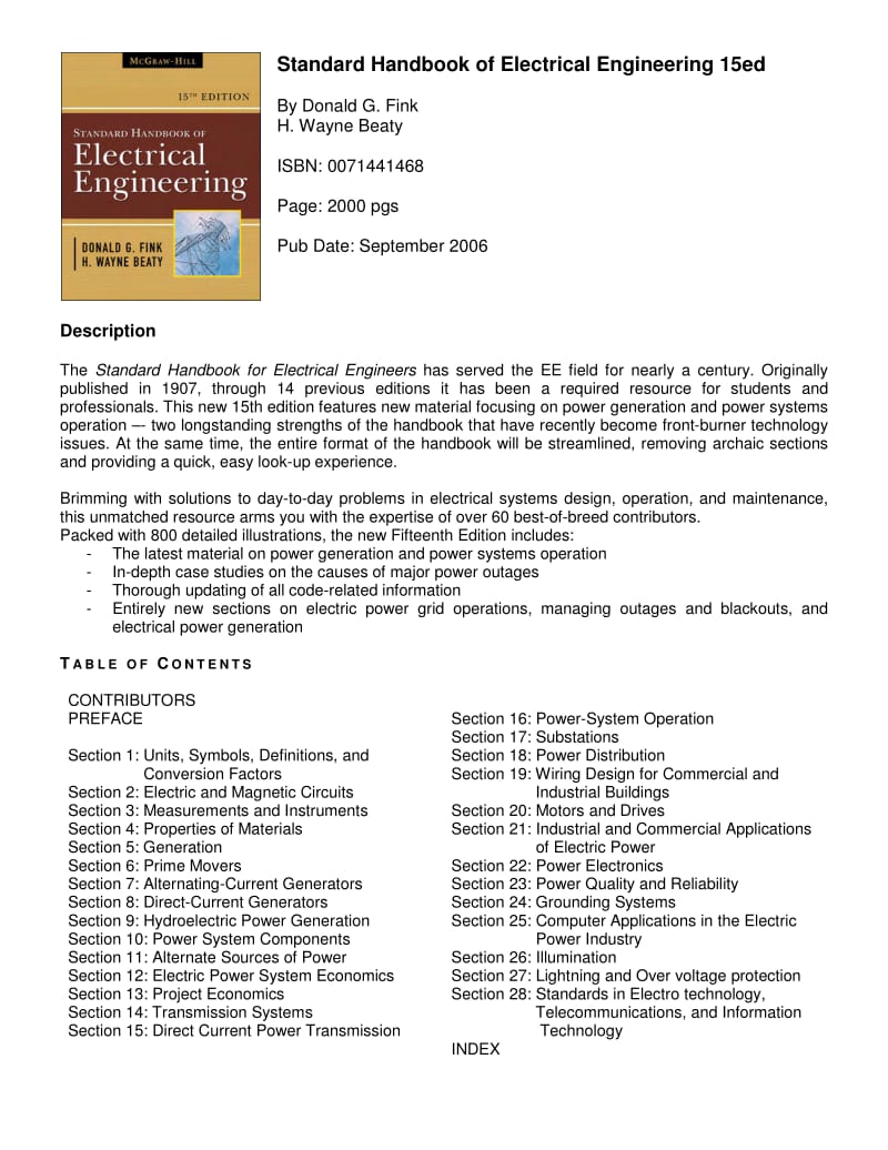 Standard Handbook of Electrical Engineering 15ed.pdf_第1页