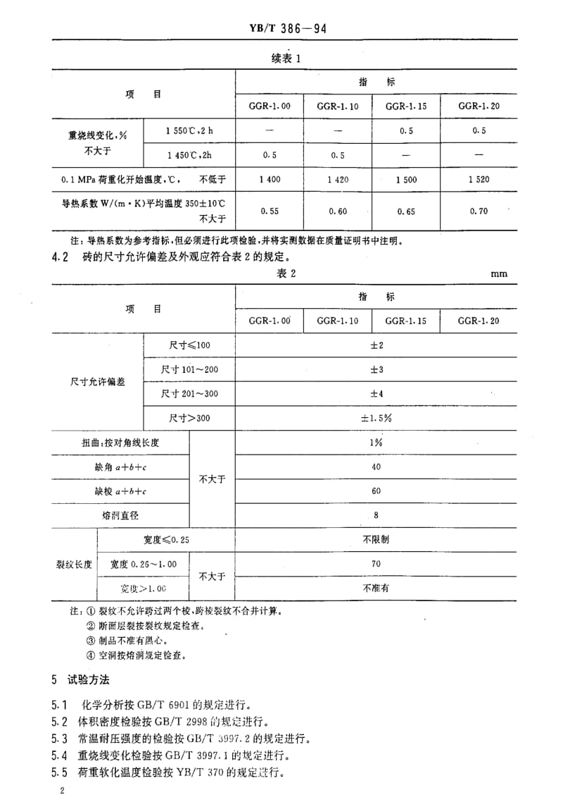 [冶金标准]-YBT 386-1994 硅质隔热耐火砖1.pdf_第3页