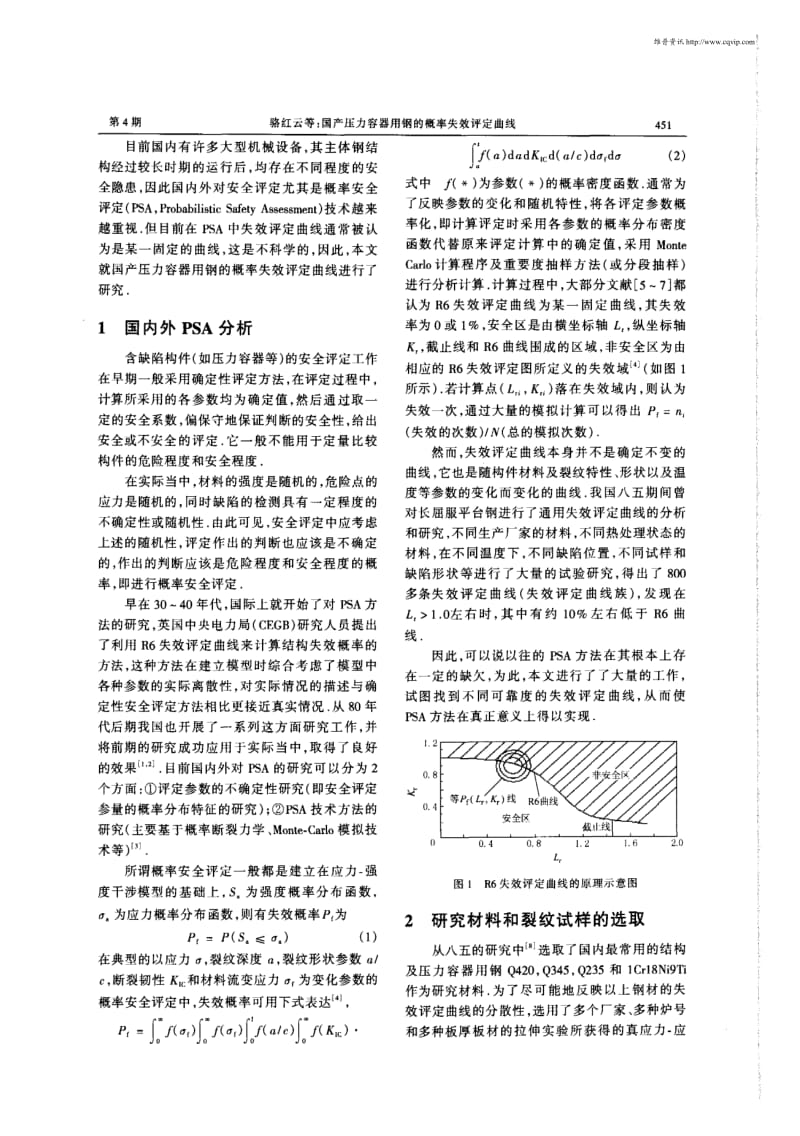 国产压力容器用钢的概率失效评定曲线.pdf_第2页