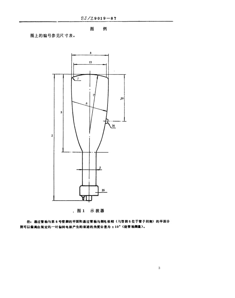 [电子标准]-SJZ 9019-1987 示波管和显像管外形图的绘制.pdf_第3页