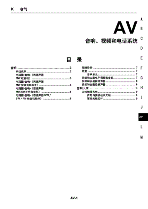 日产E25维修手册-AV.pdf