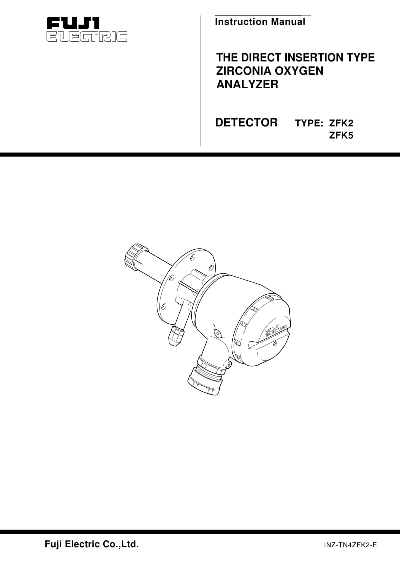 ZIRCONIA OXYGEN ANALYZER DETECTOR（ZFK系列） .pdf_第1页