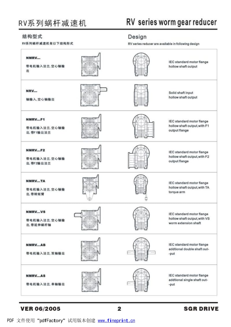 上海长城 RV系列蜗杆减速机.pdf_第2页