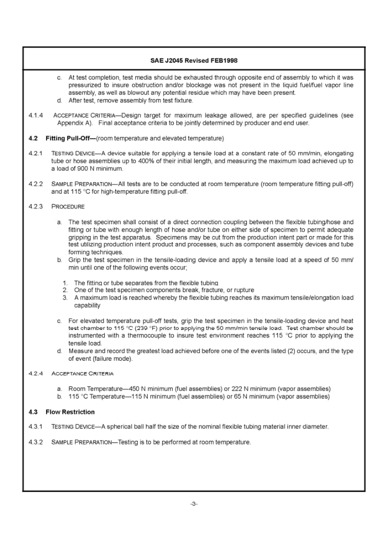 SAE J2045-1998 燃油系统管路总成性能要求.pdf_第3页