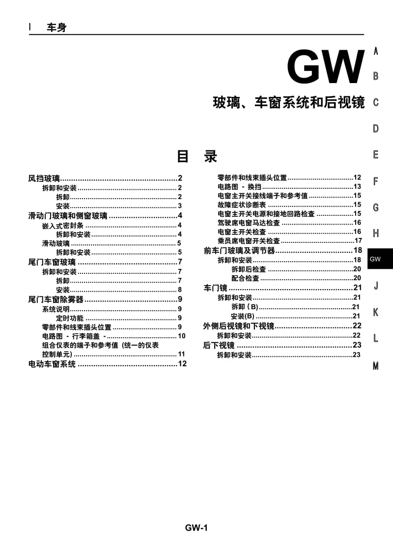 日产E25维修手册-GW.pdf_第1页