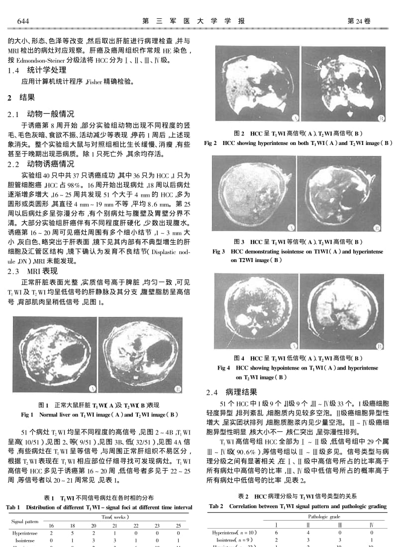 大鼠肝细胞癌模型的建立及MR成像研究.pdf_第2页