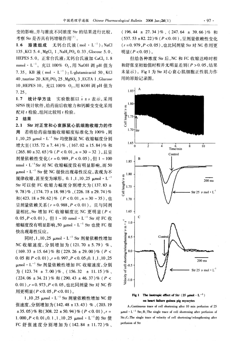 毒毛旋花子苷原对正常和心衰心肌单细胞收缩力和钙瞬变的作用.pdf_第2页
