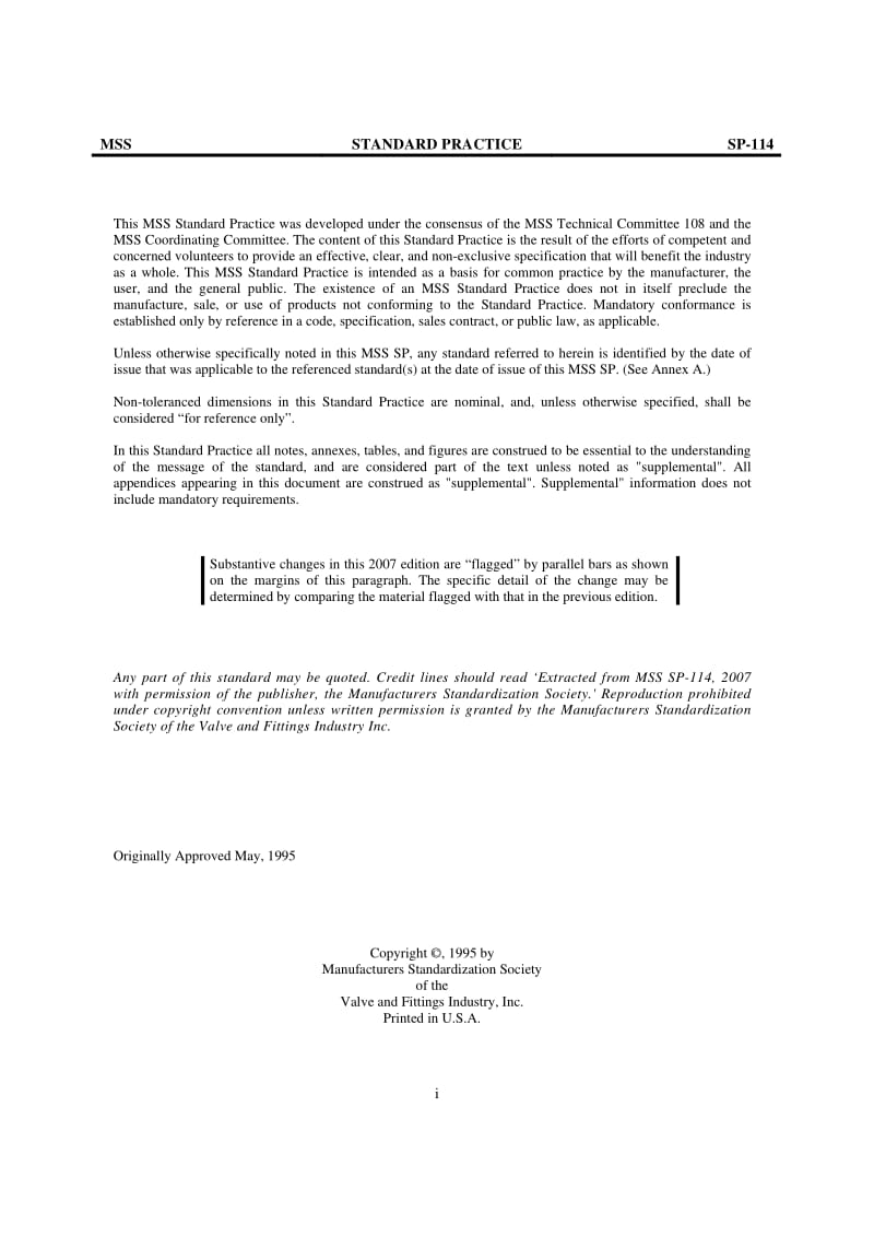 MSS SP-114-2007 Corrosion Resistant Pipe Fittings Threaded And Socket Welding Class 150 and 1000.pdf_第2页