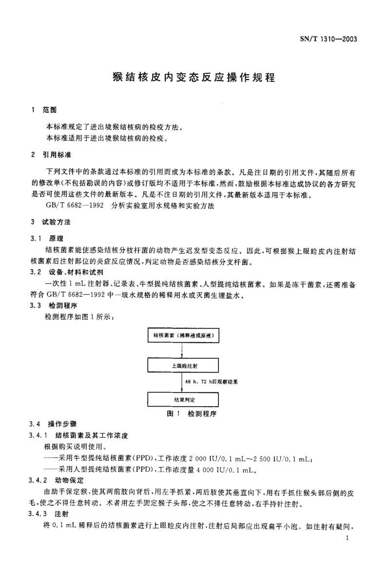 SN-T 1310-2003 猴结核皮内变态反应操作规程.pdf.pdf_第3页