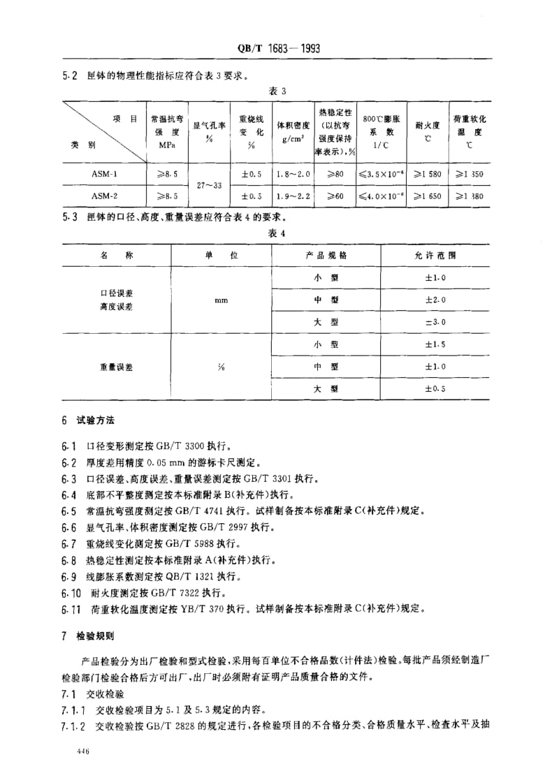 [轻工标准]-QBT 1683-1993 铝硅镁质匣钵.pdf_第3页