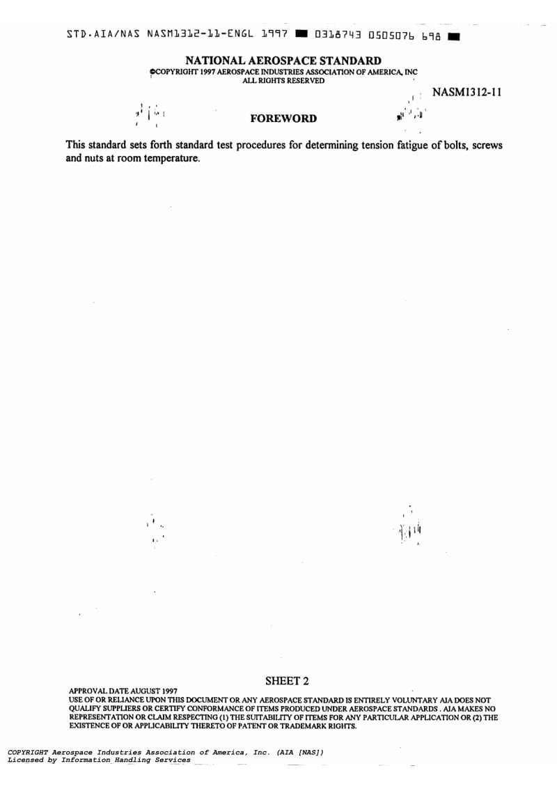 NASM 1312-11-1997 Fastener Test Methods - Method 11 Tension Fatigue.pdf_第3页