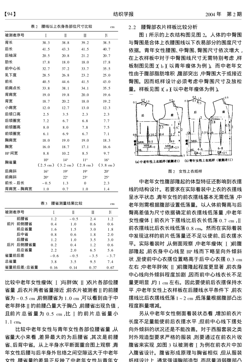 中老年与青年女性上衣纸样比较研究.pdf_第2页