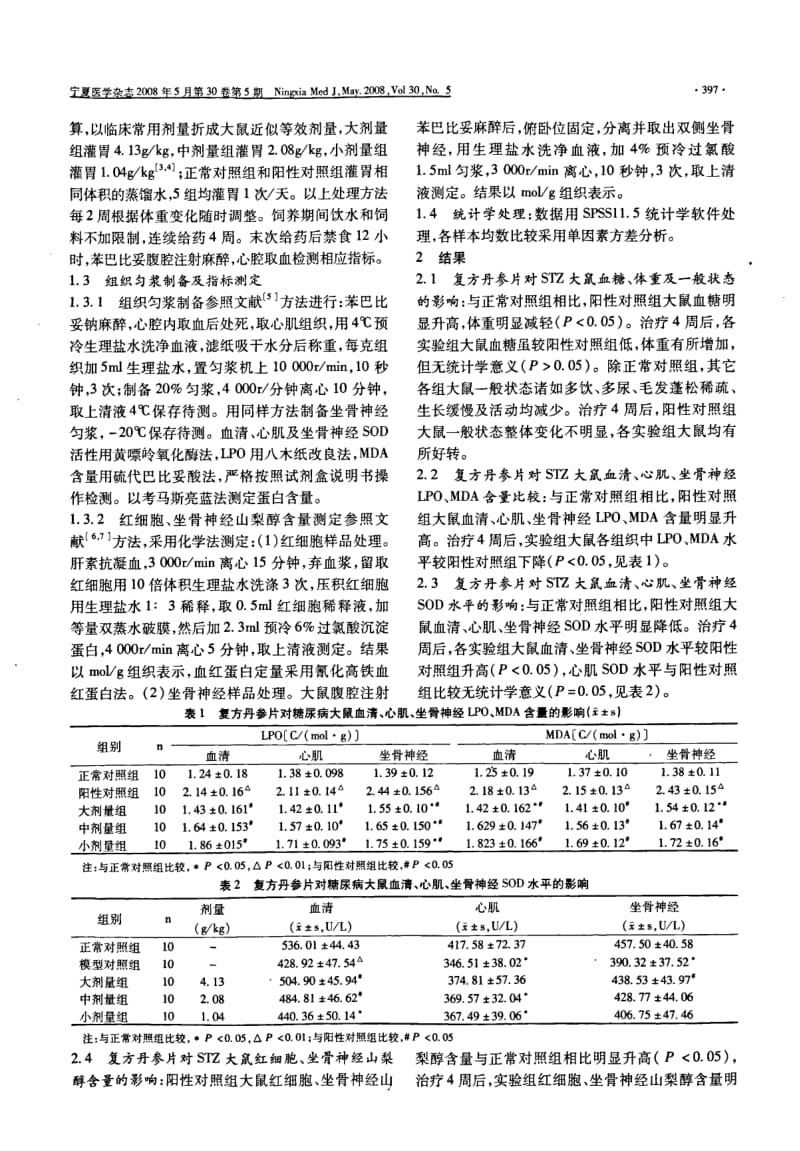 复方丹参片对糖尿病大鼠体内氧化应激的影响.pdf_第2页