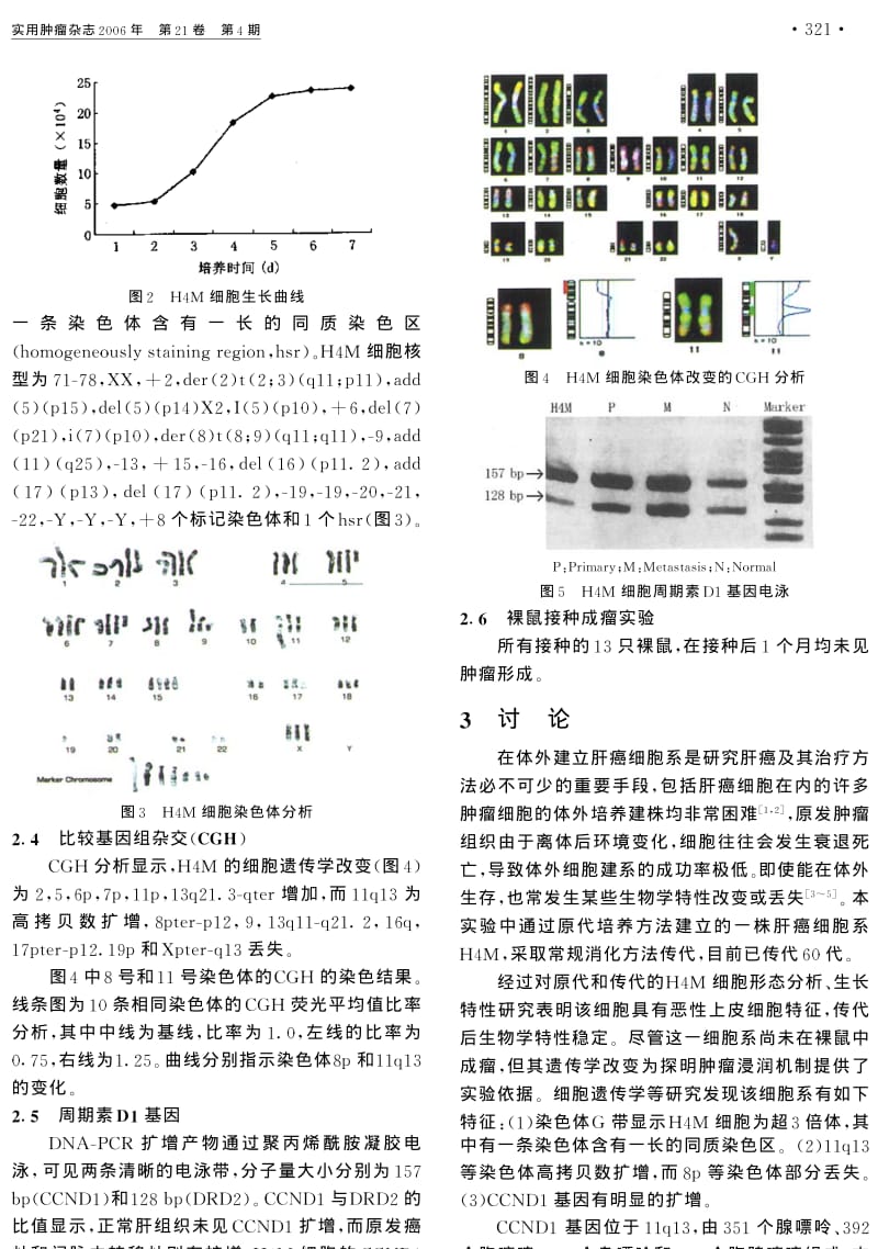 人肝癌细胞系H4M的建立及其遗传特征分析.pdf_第3页